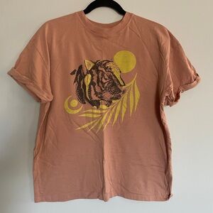 Girl Dangerous Tiger Moon Short Sleeve T-Shirt